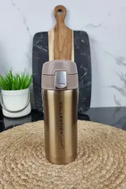 Термочашка 320мл кнопка фиксатор нерж.сталь Gold MR-1641-32