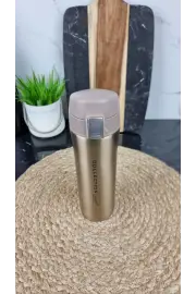 Термокружка 450мл кнопка фиксатор нерж.сталь Gold MR-1641-45