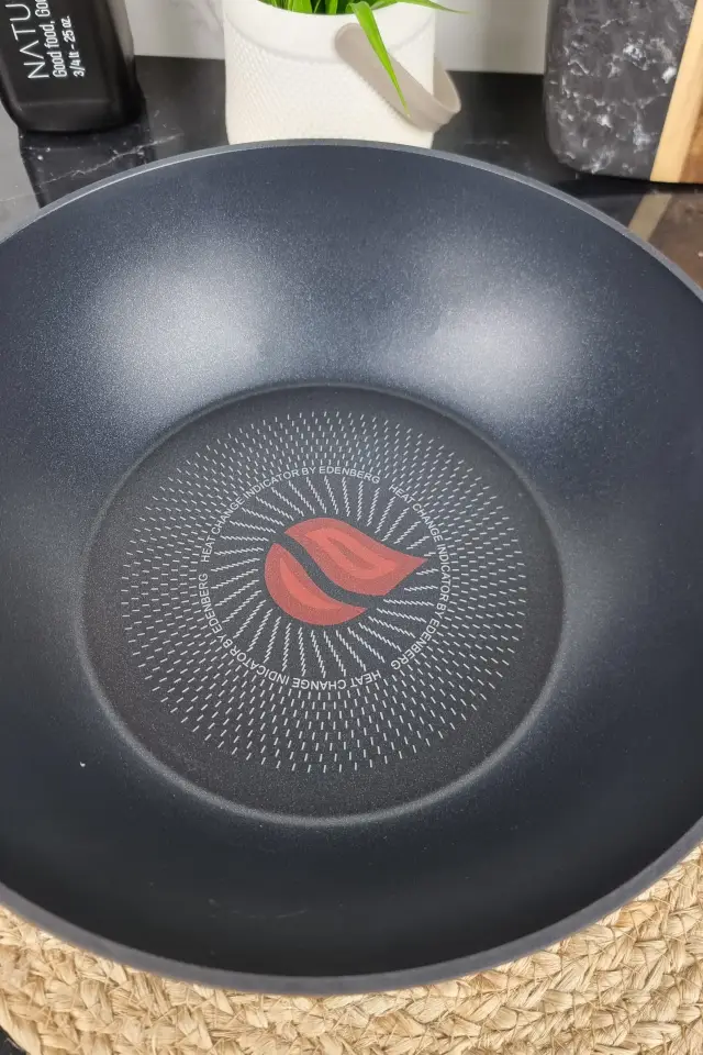 Сковорідка WOK 28см антипр.покриття скл.кришка термоіндикатор EB-13098 ᐉ EB-13098 - - класна ціна в ProPosud
