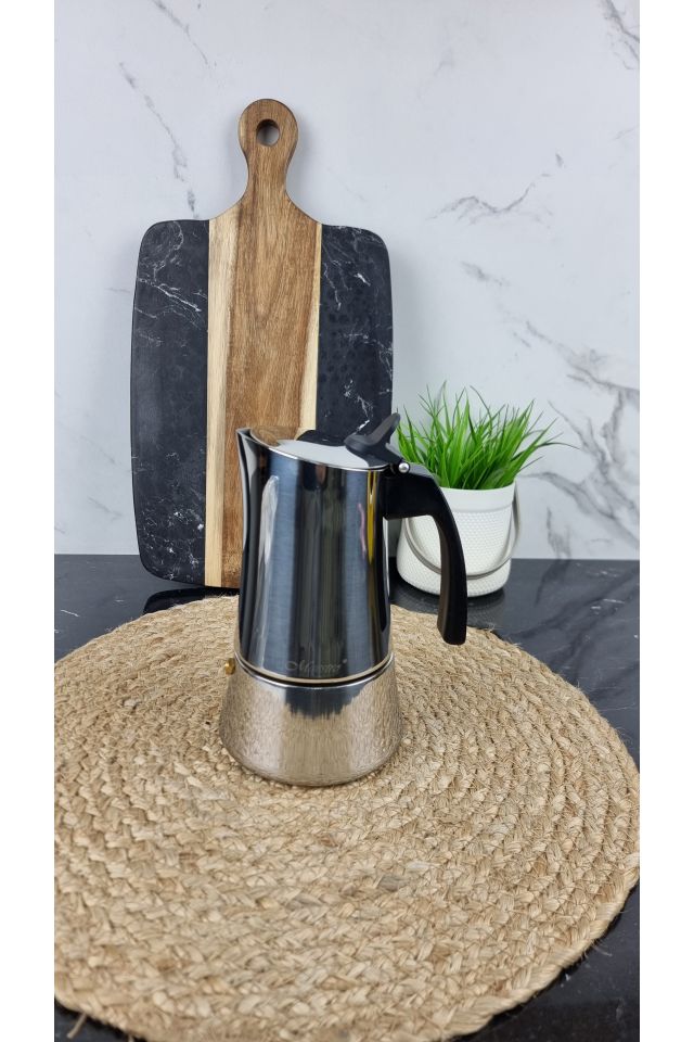 Кофеварка гейзерная 300мл нерж.сталь Espresso Moka MR-1668-6 ᐉ MR-1668-6 - - класная цена в ProPosud