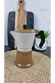 Кавоварка гейзерна 300мл алюмінієва Espresso Moka Beige MR-1657-6 ᐉ MR-1657-6 Beige - - класна ціна в ProPosud