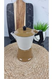 Кавоварка гейзерна 300мл алюмінієва Espresso Moka Beige MR-1657-6 ᐉ MR-1657-6 Beige - - класна ціна в ProPosud