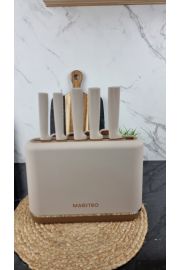 Набор кухонный 10-пр. ножи + доски разделочные 4шт на подставке Beige MR-1412 ᐉ MR-1412 Beige - - класная цена в ProPosud