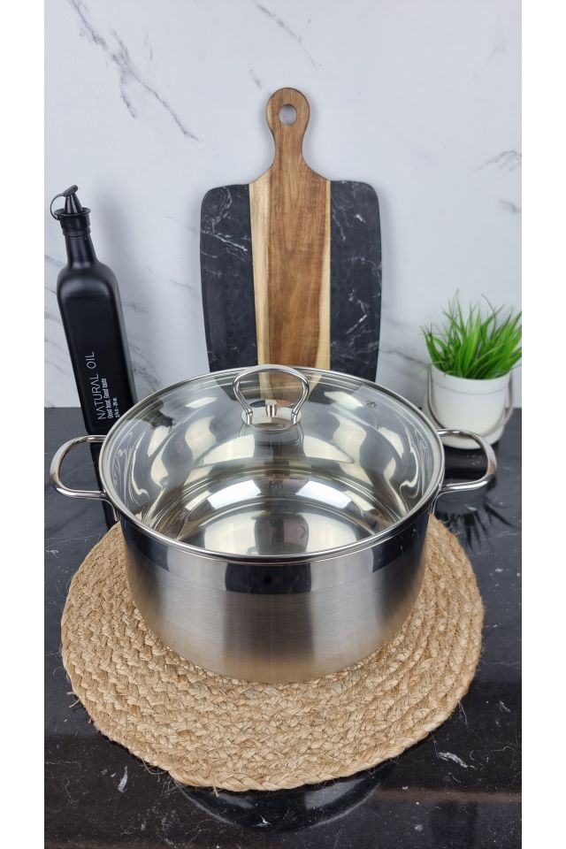 Кастрюля 7,0л нерж.сталь стекл.крышка MR-3508-26 ᐉ MR-3508-26 - - класная цена в ProPosud