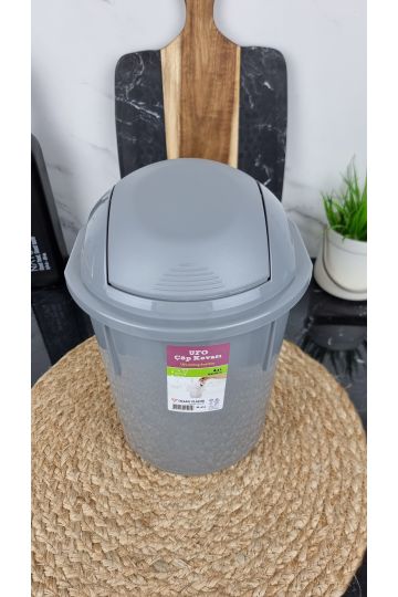 Ведро для мусора 4,0л 19*28см серое M-414 ᐉ M-414 - - класная цена в ProPosud 2