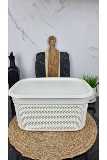 Кошик з кришкою 9,0л 33*24,2*16,5см Drop Design слонова кістка M-1164 ᐉ M-1164 - - класна ціна в ProPosud