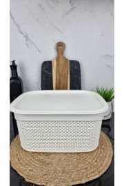Корзина с крышкой 9,0л 33*24,2*16,5см Drop Design слоновая кость M-1164 ᐉ M-1164 - - класная цена в ProPosud