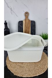 Корзина с крышкой 9,0л 33*24,2*16,5см Drop Design слоновая кость M-1164 ᐉ M-1164 - - класная цена в ProPosud