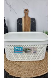 Корзина с крышкой 9,0л 33*24,2*16,5см Drop Design слоновая кость M-1164 ᐉ M-1164 - - класная цена в ProPosud