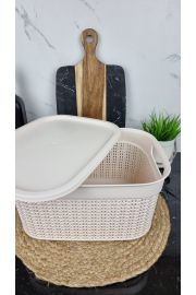 Корзина с крышкой 9,0л 33*24,2*16,5см Вязка кремовая M-1089 ᐉ M-1089 - - класная цена в ProPosud