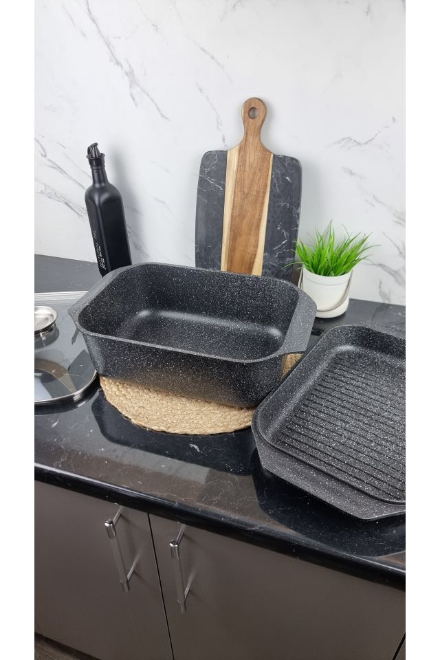 Гусятниця 8,5л прямокутна скл.кришка 34*24*8см EB-4613