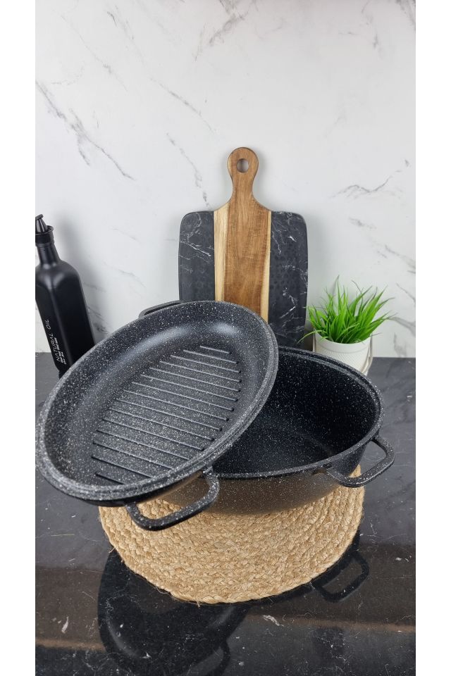 Гусятниця 8,0л овальна кришка-гриль 40*27*22см EB-9172