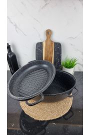 Гусятниця 8,0л овальна кришка-гриль 40*27*22см EB-9172