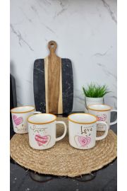 SH25013 Чашка порцелянова 300мл Pink Love кольоровая коробка