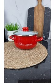 2234 С Кастрюля глубокая 3,1л d-18см Bon appetit красный
