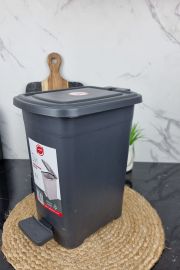 Ведро для мусора 8,0л с педалью Slim антрацит 344 ᐉ 344 - - класная цена в ProPosud