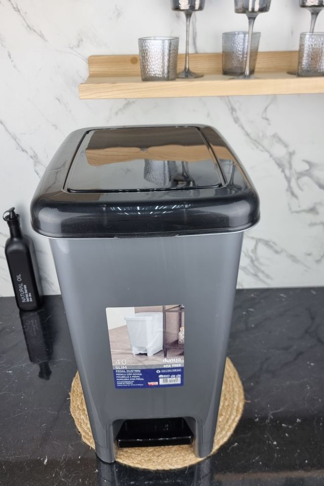 Відро для сміття 40л з педаллю Slim сіре 01044 ᐉ 01044 - - класна ціна в ProPosud