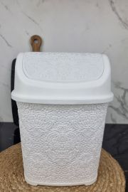 Ведро для мусора 6,0л Lace белое 2130 19 ᐉ 2130 19 - - класная цена в ProPosud