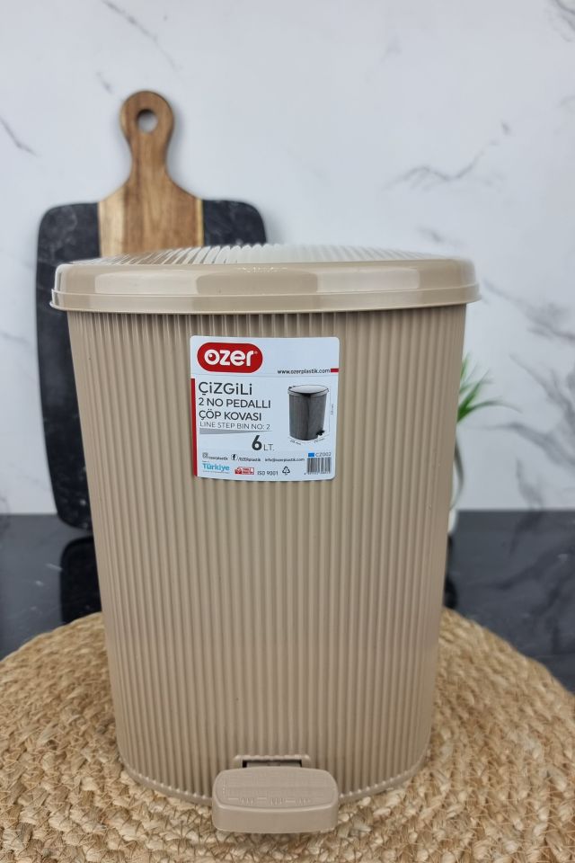 Ведро для мусора 6,0л Line с педалью латте OZER-CZ-002 ᐉ OZER-CZ-002 - - класная цена в ProPosud