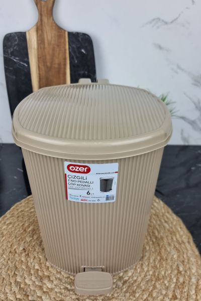 Ведро для мусора 6,0л Line с педалью латте OZER-CZ-002 ᐉ OZER-CZ-002 - - класная цена в ProPosud 2