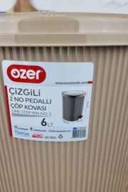 Ведро для мусора 6,0л Line с педалью латте OZER-CZ-002 ᐉ OZER-CZ-002 - - класная цена в ProPosud