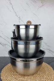 Набор мисок из нержавеющей стали 6 предметов (3миски и 3 крышки) MR-1688 ᐉ MR-1688 - - класная цена в ProPosud