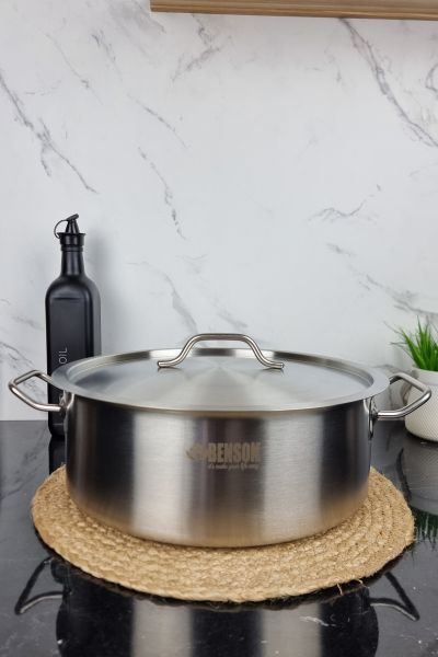 Кастрюля из нержавеющей стали с крышкой 9,0л 32*12см BN-632 ᐉ BN-632 - - класная цена в ProPosud