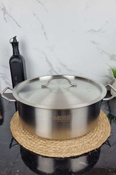 Кастрюля из нержавеющей стали с крышкой 9,0л 32*12см BN-632 ᐉ BN-632 - - класная цена в ProPosud 2