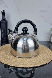 ZB-002/2 Чайник 2,0л из нержавеющей стали со свистком и черной ручкой ᐉ ZB-002/2 - - класная цена в ProPosud
