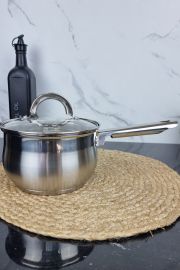 ZB-2 SS Ковш 2,0л из нержавеющей стали со стеклянной крышкой ᐉ ZB-2 SS - - класная цена в ProPosud