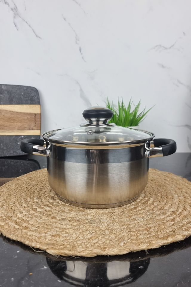 ZB-2,6 CB Кастрюля 2,6л из нержавеющей стали со стеклянной крышкой сферическая BLACK ᐉ ZB-2,6 СB - - класная цена в ProPosud