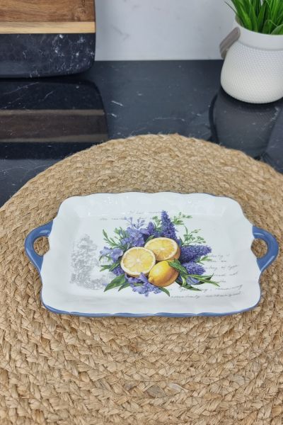 Цитрон Блюдо керамическое прямоугольное с ручками 23*14*2см 700-24-26 ᐉ 700-24-26 - - класная цена в ProPosud