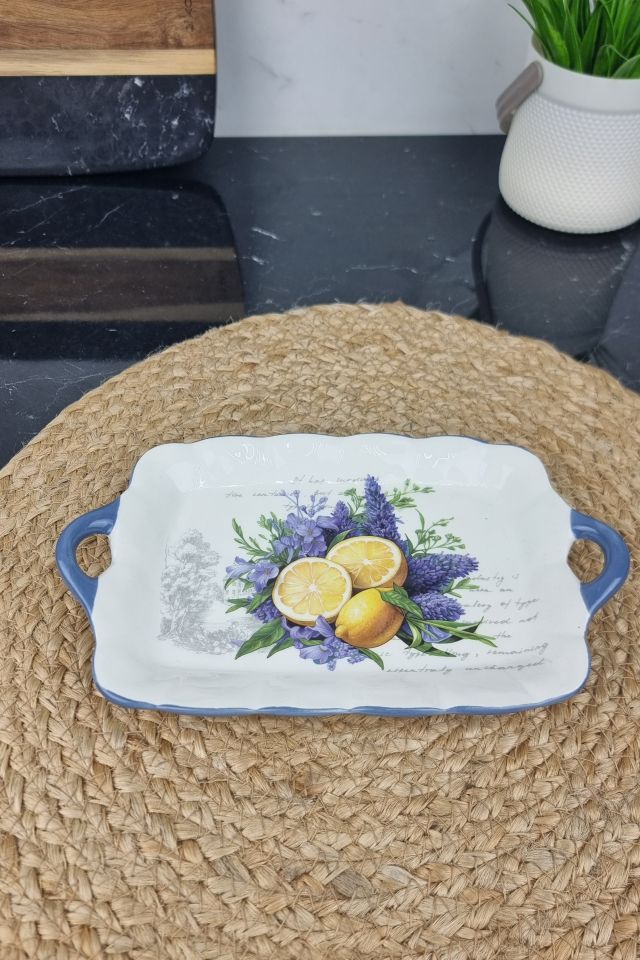 Цитрон Блюдо керамическое прямоугольное с ручками 23*14*2см 700-24-26 ᐉ 700-24-26 - - класная цена в ProPosud