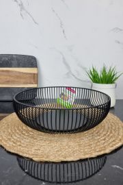 Корзина для хлеба круглая черная 28*7,5см 0444 ᐉ 0444 - - класная цена в ProPosud
