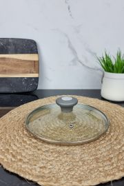 Крышка стеклянная с металлическим ободком 20см 0822GR ᐉ 0822GR - - класная цена в ProPosud