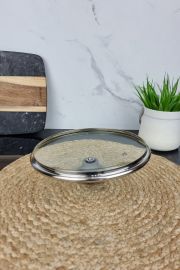 Крышка стеклянная с металлическим ободком 20см 0822GR ᐉ 0822GR - - класная цена в ProPosud