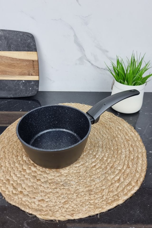 Ковш с антипригарным покрытием диаметр 16см Black marble 4125 ᐉ 4125 - - класная цена в ProPosud