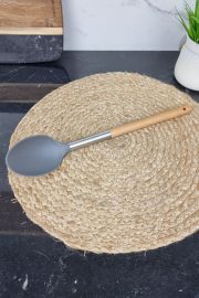 Кухонная ложка Kamille 8855, 34,5 см, нейлон и дерево ᐉ 8855 - - класная цена в ProPosud
