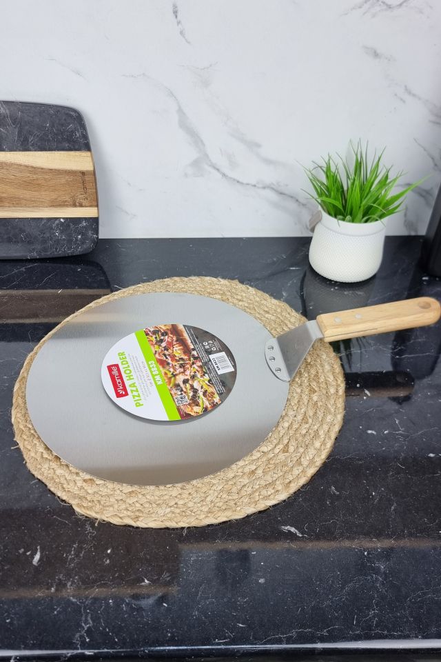 Подставка для пиццы Kamille 8833, 49×30,5 см, нержавеющая сталь и дерево ᐉ 8833 - - класная цена в ProPosud