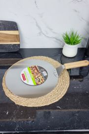 Подставка для пиццы Kamille 8833, 49×30,5 см, нержавеющая сталь и дерево ᐉ 8833 - - класная цена в ProPosud