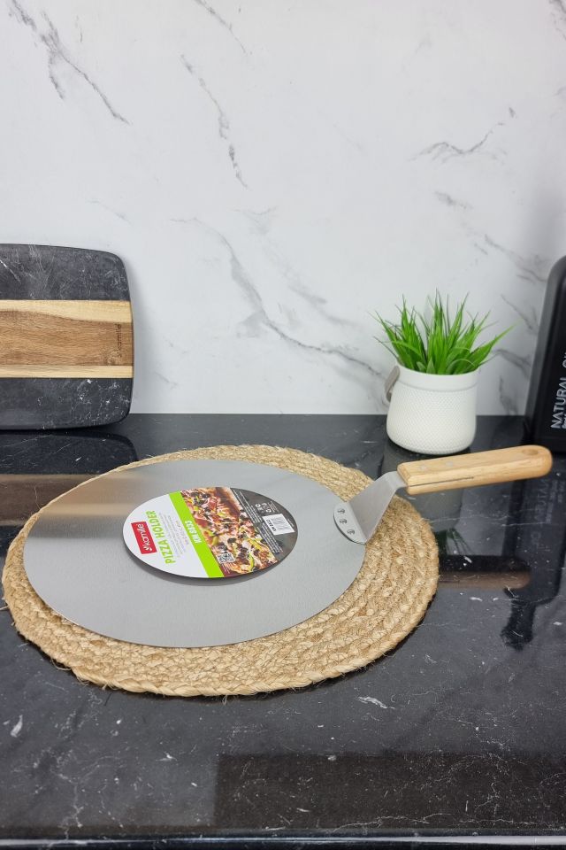Подставка для пиццы Kamille 8833, 49×30,5 см, нержавеющая сталь и дерево ᐉ 8833 - - класная цена в ProPosud