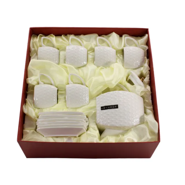 PT0866-A Набор чайный 13-пр. 6*200мл квадрат с блюдцем, заварник 900мл ᐉ PT0866-A - - класная цена в ProPosud